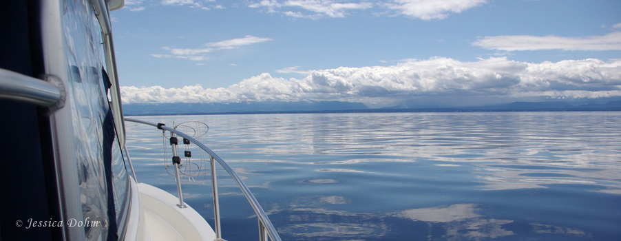 Boat on Calm Ocean- copyright by Jessica Dohm